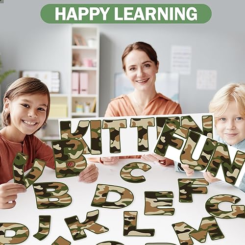 Vista 56 de Juego de 150 letras grandes de 6 pulgadas y puntuación, colorido alfabeto recortado para el aula para exhibir tablón de anuncios, escuela en casa