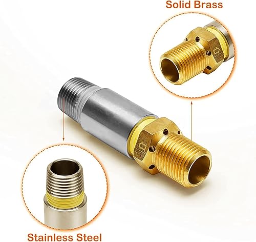 Miniatura 2 de MCAMPAS Válvula de boquilla mezcladora de aire de 12 pulgada para quemador de gas propano natural LPG. Boquilla mezcladora de aire 100% latón con