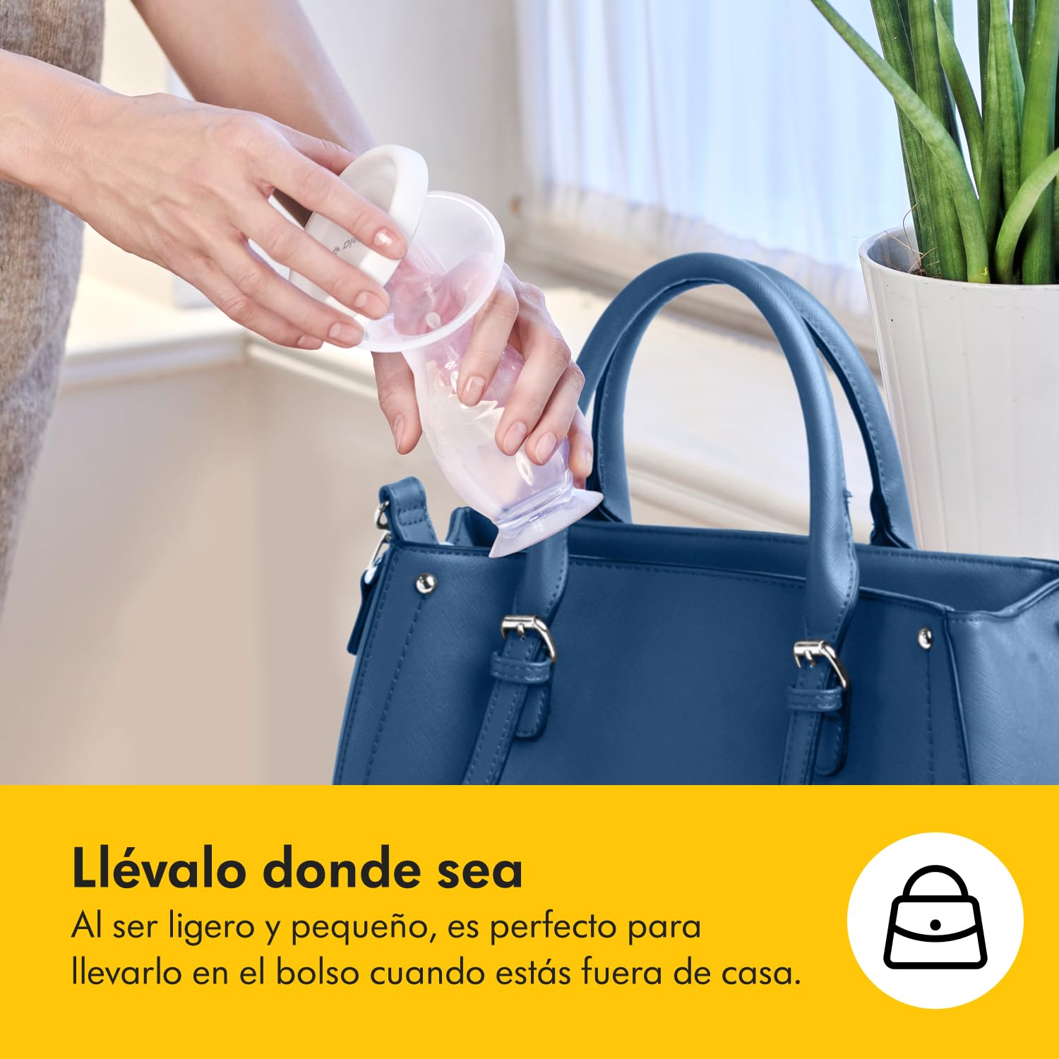 Medela Colector de Silicona para Leche Materna, Copa de Leche Materna con Base de Succión y Tapa para Almacenar Leche, Adecuado para un uso Diario