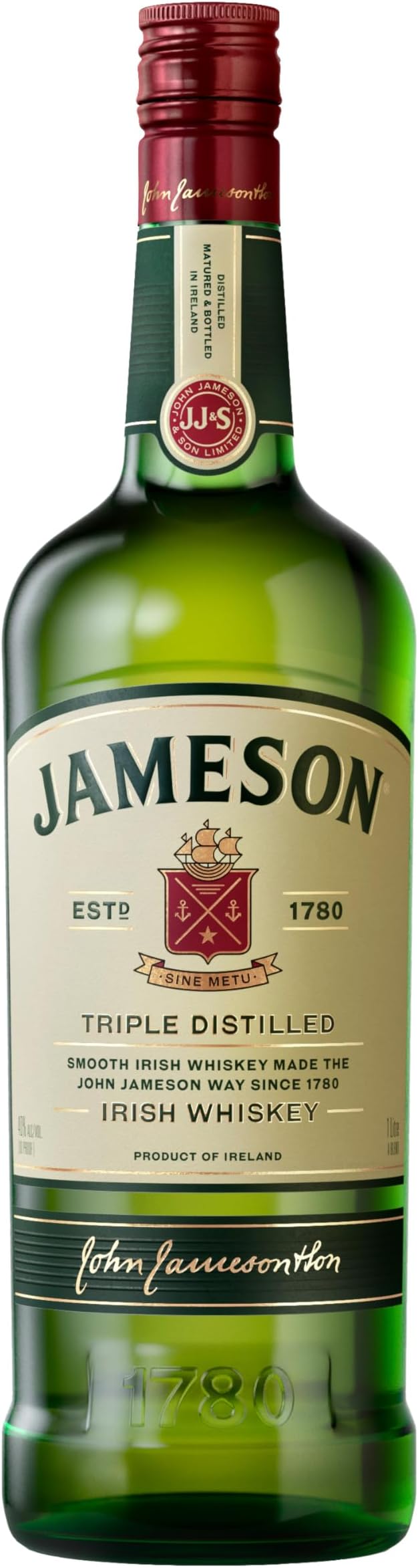 Original Triple Distilled Blended Irish Whiskey | 40% ABV | 1L | Irish Whiskey with Spicy Wood and Sweet Notes | Blended Irish Whiskey with Signature Smoothness | Triple Distilled in Ireland