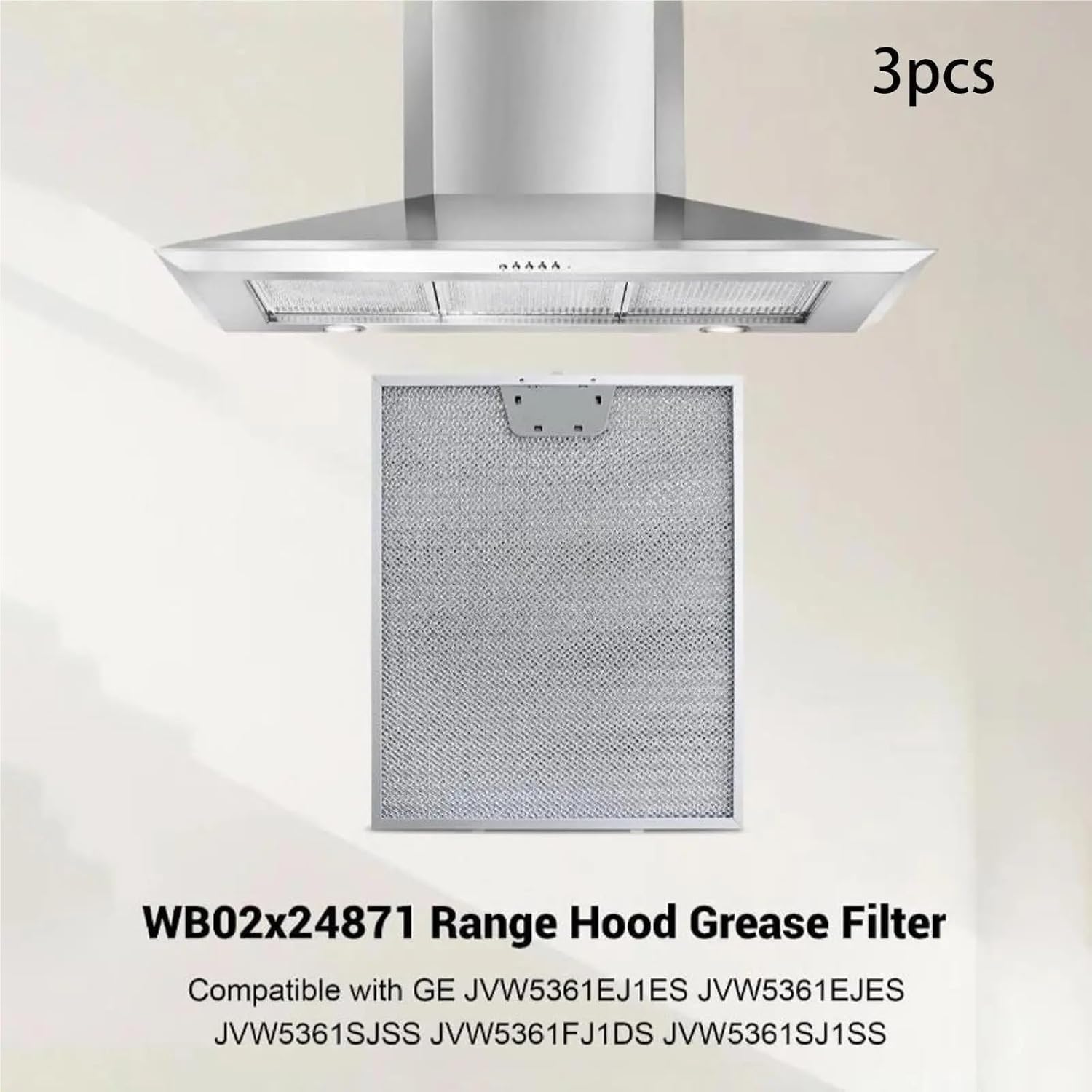 Filtr wymienny do okapu kuchennego Akcesoria kuchenne Filtry wymienne Aluminium, opakowanie 3 szt