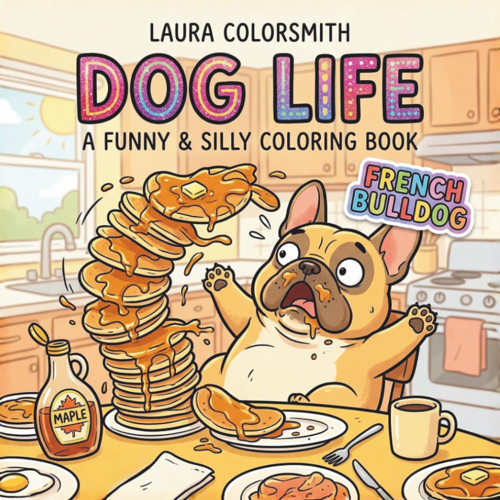 French Bulldog Dog Life – A Funny & Silly Coloring Book: French Bulldog Coloring Book with Cute, Funny, and Easy Designs for Relaxation and Creativity (Dog Life Coloring Book)