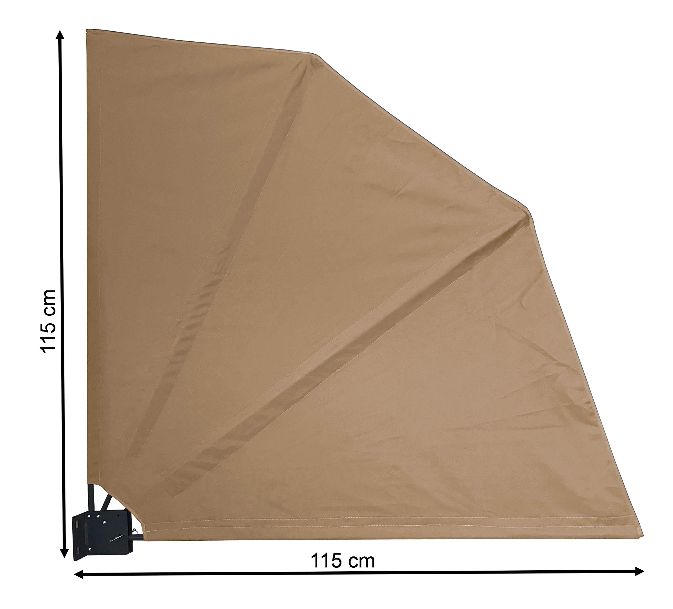 Paravento per Balcone 115 x 115 cm Tessuto Sabbia