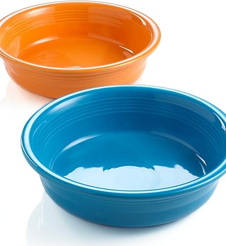 Homer Laughlin Sunflower - Cuenco para servir de borde alto de 2 cuartos de galón grande de 105 pulgadas de diámetro