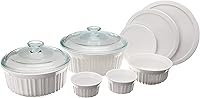 Vista 8 de Juego de ollas de cerámica CorningWare con tapas resistentes a las astillas y grietas, apto para microondas, lavavajillas, horno, congelador