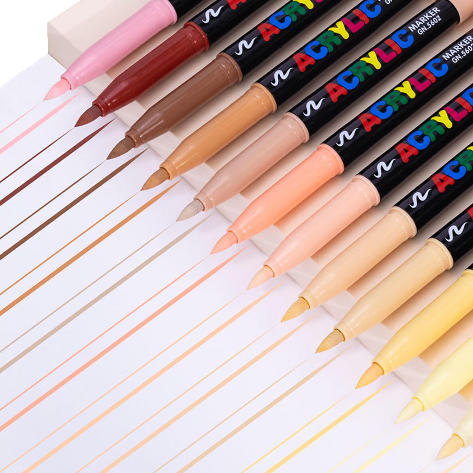RBRMHM 12 Colors Acrylic Markers Paint Pen Graffito Marker Waterproof Paint Markers School Supplies for Rock Painting