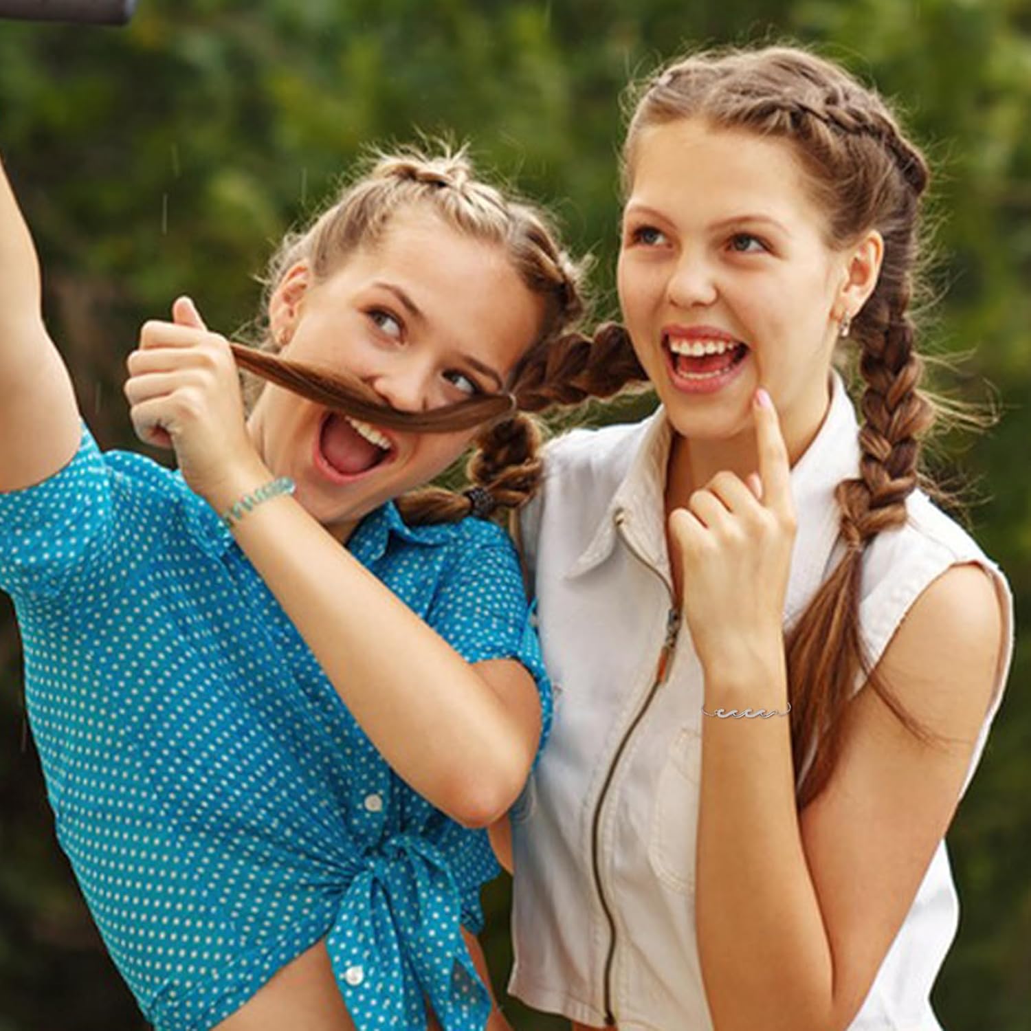 EPIRORA Friendship Gifts for Women Girls, Best Friend Wave Bracelet Gifts Ideas Silver BBF Wave Bracelet for Bestie Soul Sister Female, Christmas Birthday Anniversary Jewelry Present for Her - Image 6