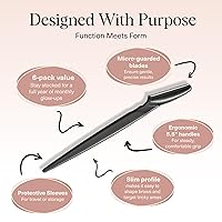 Vista 4 de Kitsch Dermaplane - Maquinilla de afeitar facial para mujeres y hombres, maquinillas de afeitar para cejas y afeitadora facial - Maquinilla