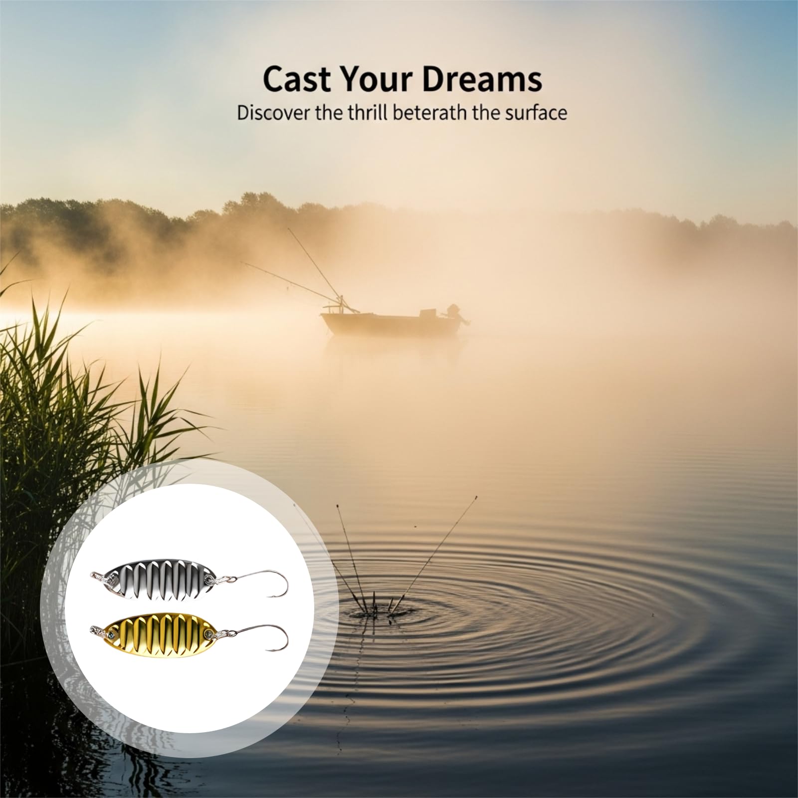 Generisch 59-teiliges Angelköder-Set mit Fly Fishing Lure Box, Einzelhaken, Sequins, VIB-Ködern, Throwers, Pins und Ringen, All-Water-Layer-Micro-Bait für Barsch, Forelle, Lachs und Zander