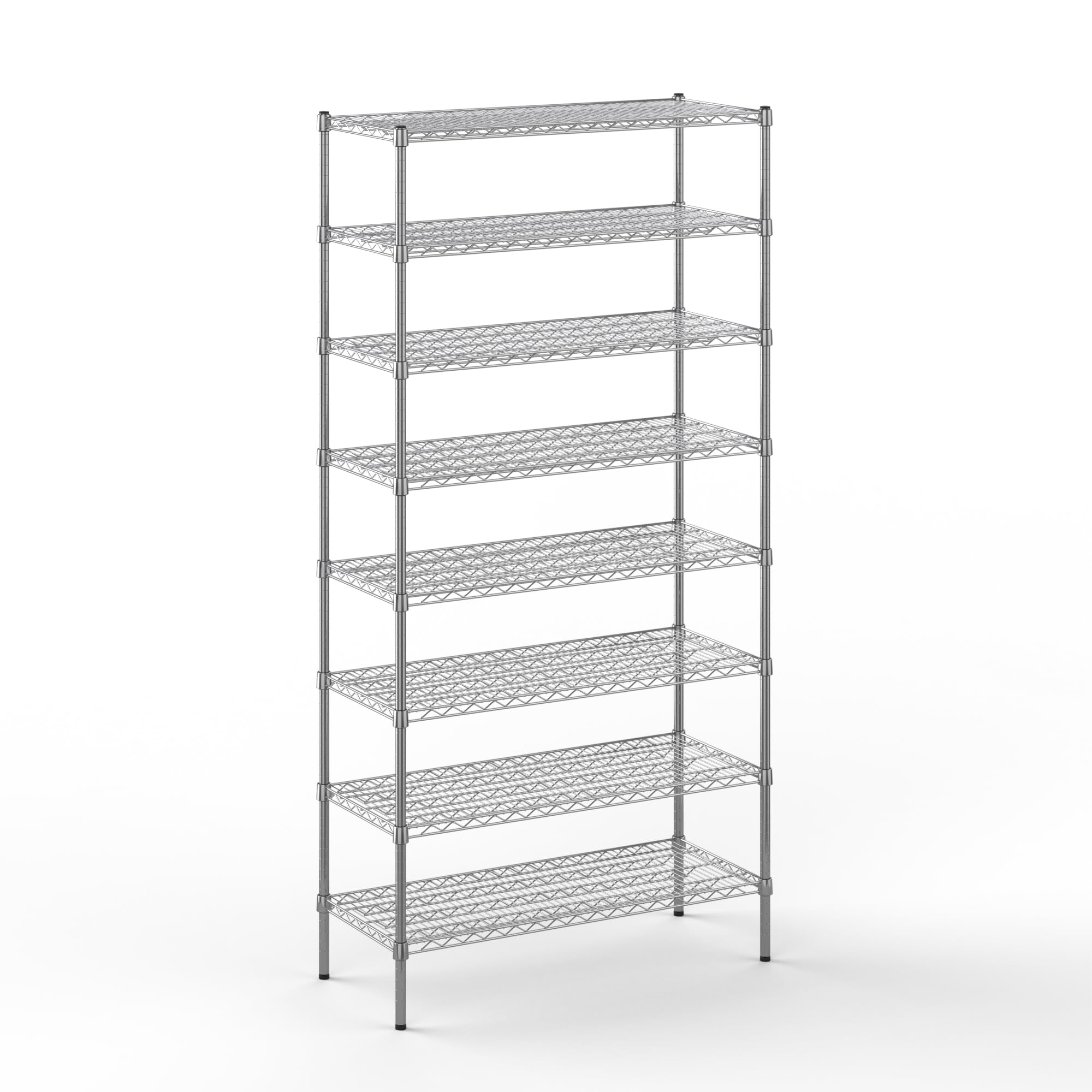 18" Deep x 42" Wide x 86" Height Wire Shelving Kit | 8-Tier | NSF Commercial Storage Rack Unit