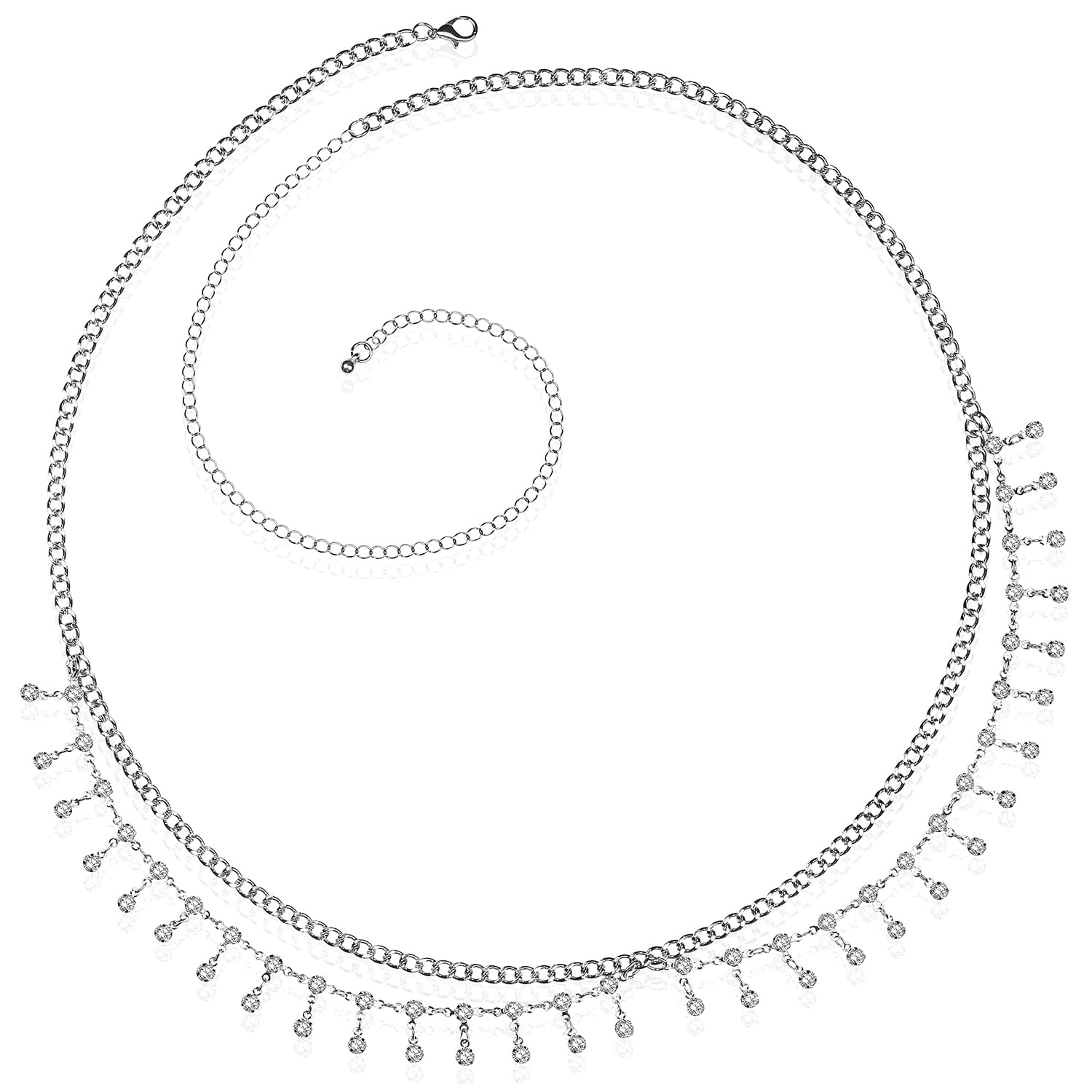 MultiLayer Body Chain Summer Beach Belly Chain Kamarbandh Waist Chain Dress Belt Jewellery for Women Girls-image-17