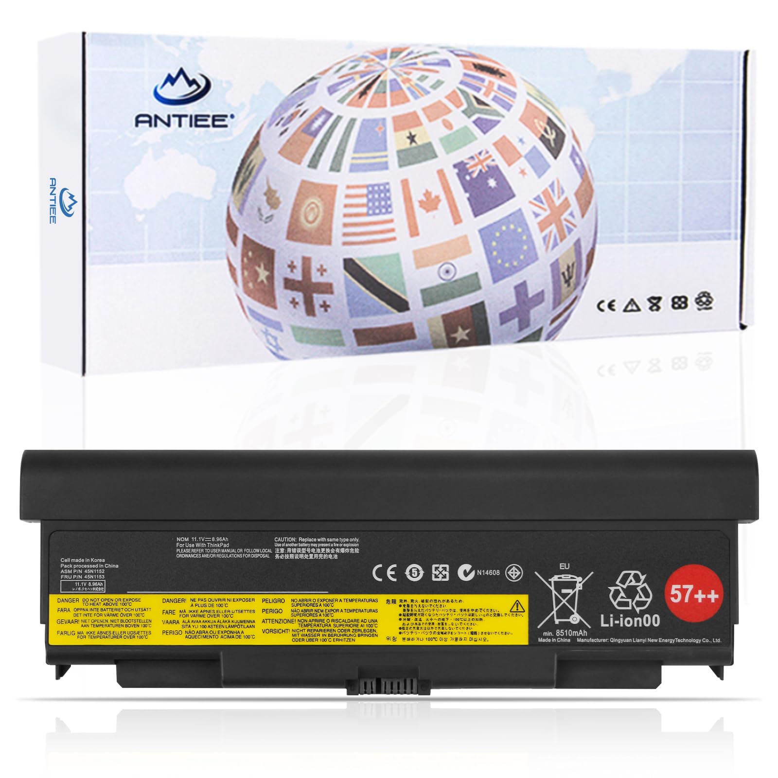 ANTIEE 45N1152 57++ Batteria per ThinkPad T440P T540P W540 W541 L440 L540