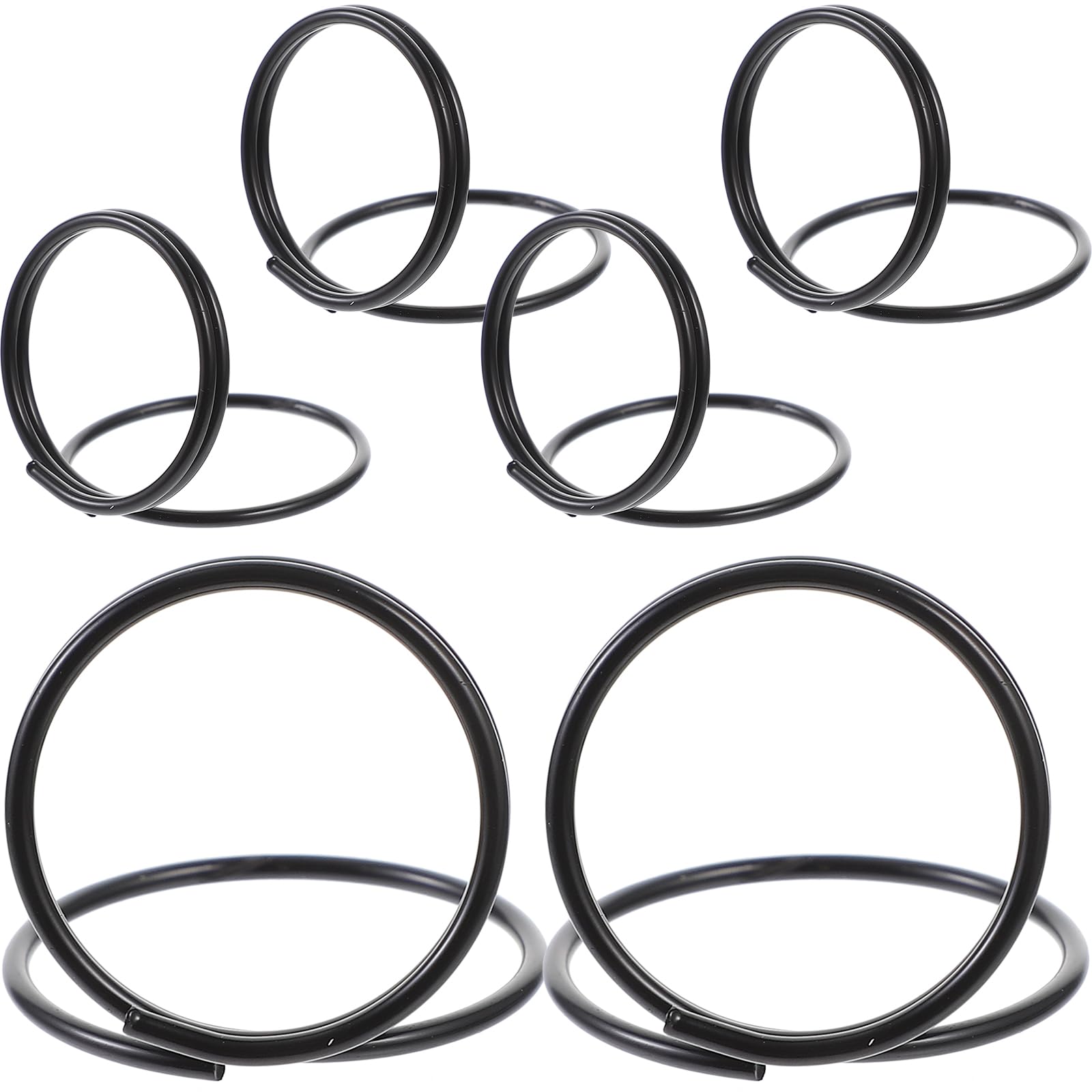 Abaodam Mini Table Number Holders 6Pcs Place Card Holder Table Picture Holder Wire Photo Holder Clips Picture Memo Note Photo Stand, Black