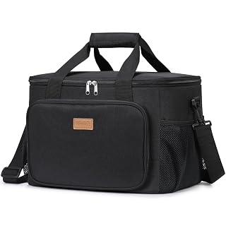 Lifewit Medium Lunch Bag Insulated Lunch Box Soft Cooler Cooling Tote for Adult Men Women, Black 48-Can (33L) - Amazon product rated Grade A
