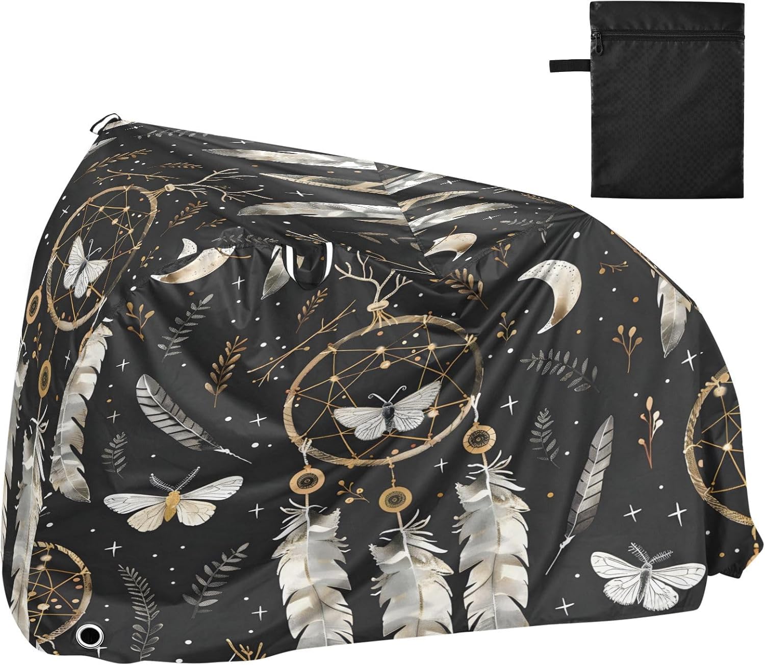 ALAZA Butterfly Dream Catcher Bike Cover Waterproof Outdoor Ebike Bicycle Covers Tarp Protection for 1/2 Bikes, Sun UV Dust Wind Proof