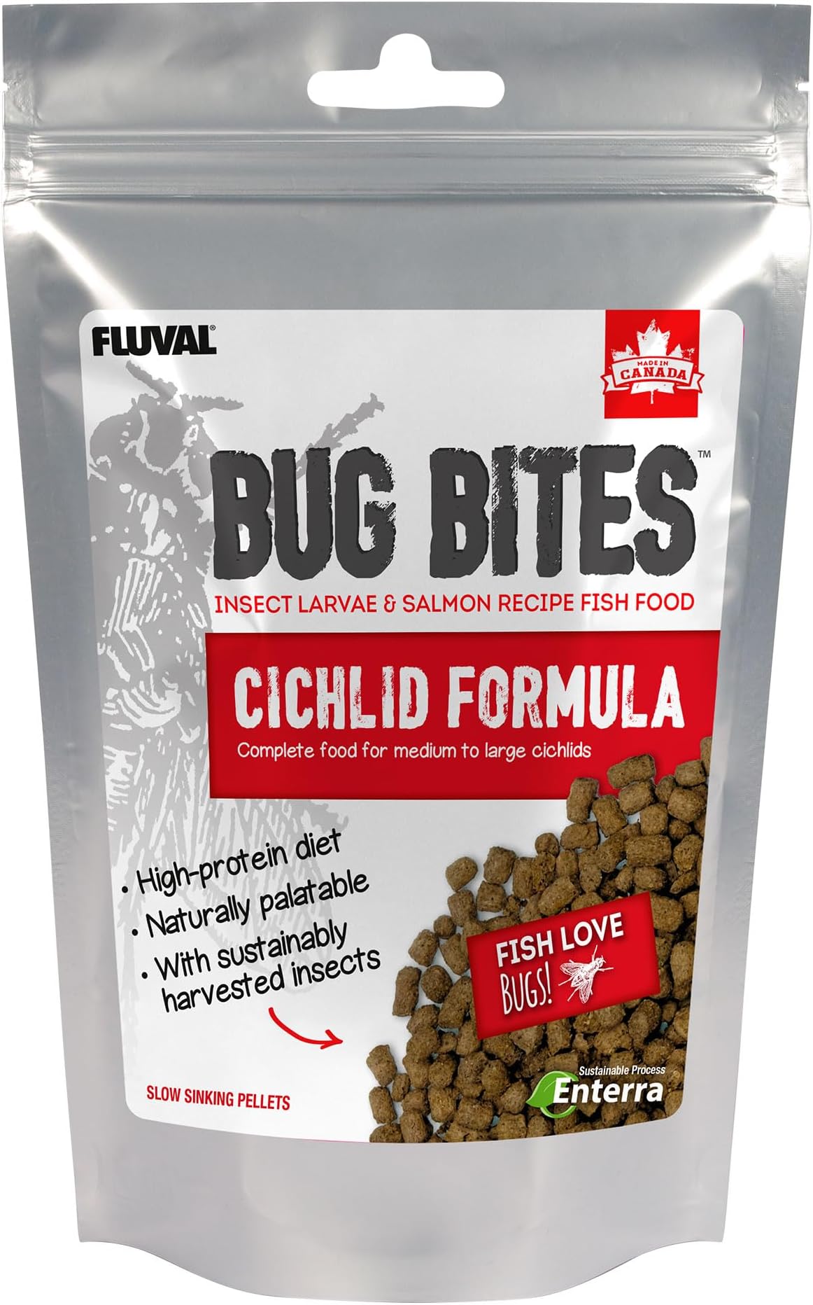 Fluval Bug Bites Cichlid pellets Fish Food, 100 g