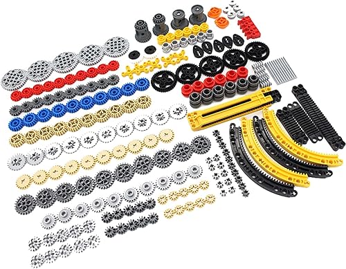 Miniatura 2 de SEEMY - Juego de engranajes para piezas de la serie técnica compatibles con piezas de Lego Technic, elevador, pasadores, ejes, conectores para