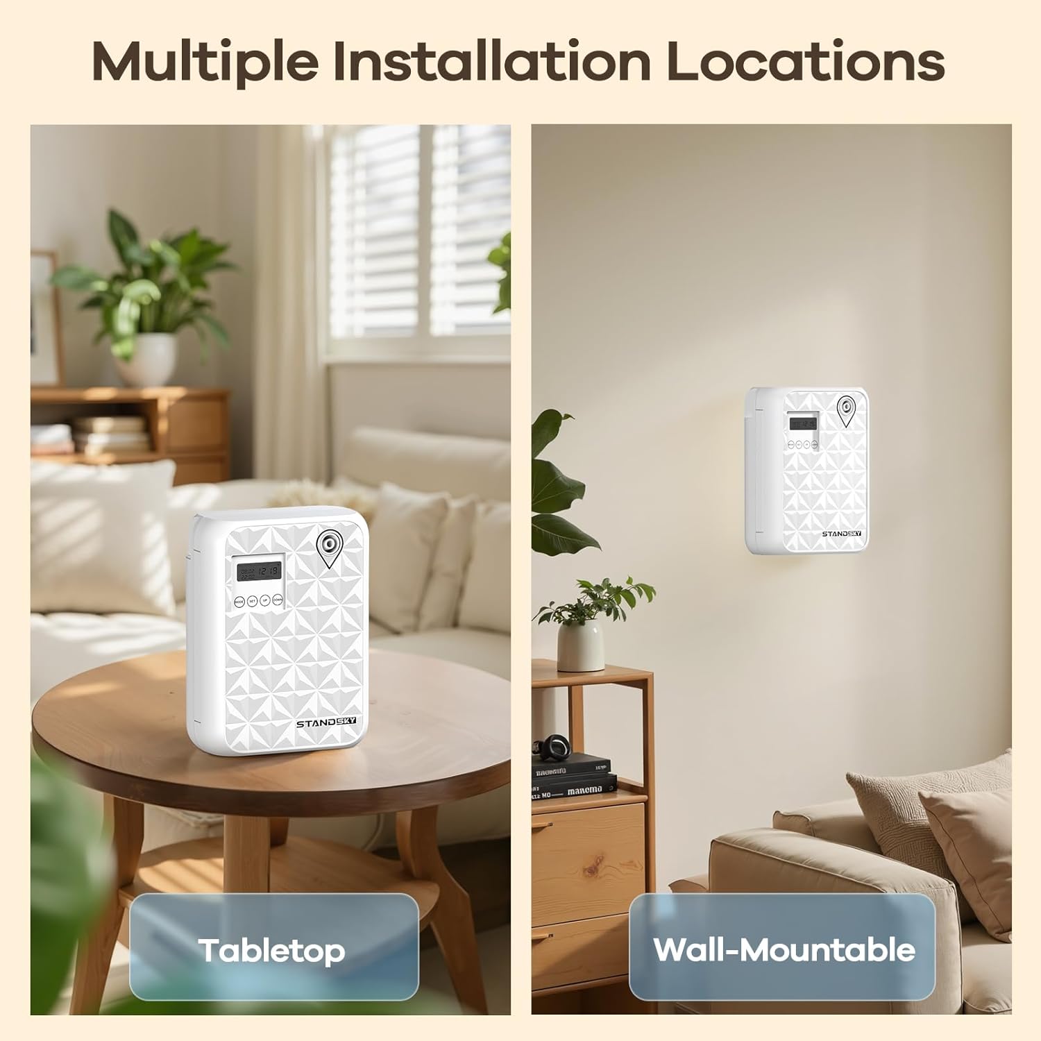 Waterless Essential Oil Diffuser, Hotel Scent Diffuser, Essential Oil Diffuser Large Room Up to 3000 Sq.Ft, 500mL Capacity Home Diffusers for Large Home, Whole House Air Freshener (White)