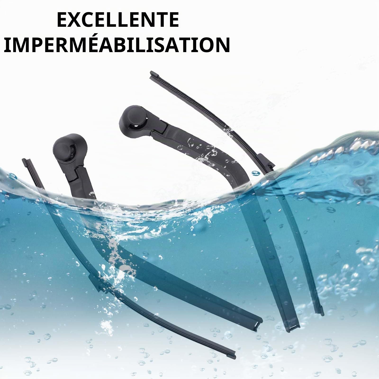 Essuie Glace Arrière pour Transporter T5 T6, Bras D'essuie Glace Arrière Jeu de Balais D'essuie Gglace de Remplacement porte Arrière Gauche Droite pour Accessoires Caoutchoucs D'essuie Glace