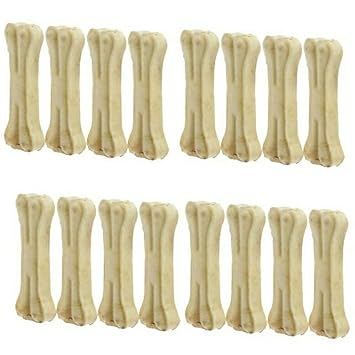 MS Pet House Dog Chew Bones Rawhide Pressed Bone 4 Inches 1 kg.