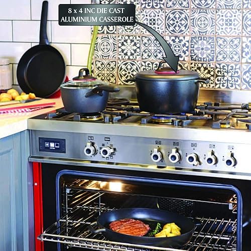 Miniatura 3 de KORKMAZ GUSTO PLUS VOLKANIT Cazuela 20 CM / 3.0L - A1351 (pequeña 3.1 qt)