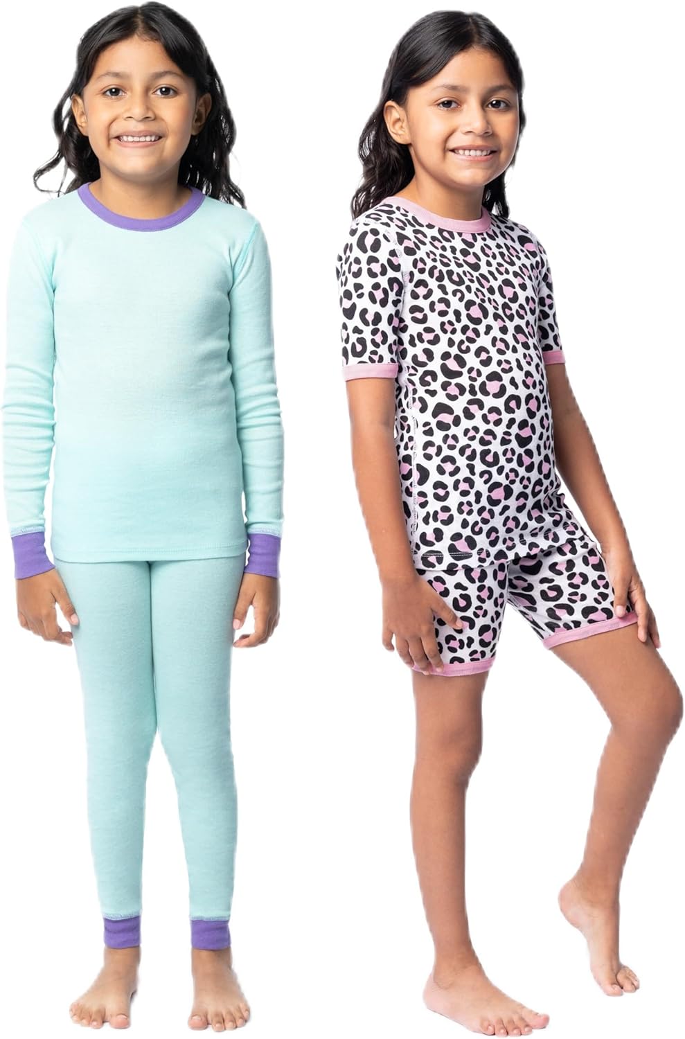 Fruit of the Loom girls 4-piece Tight Fit Pajama Set