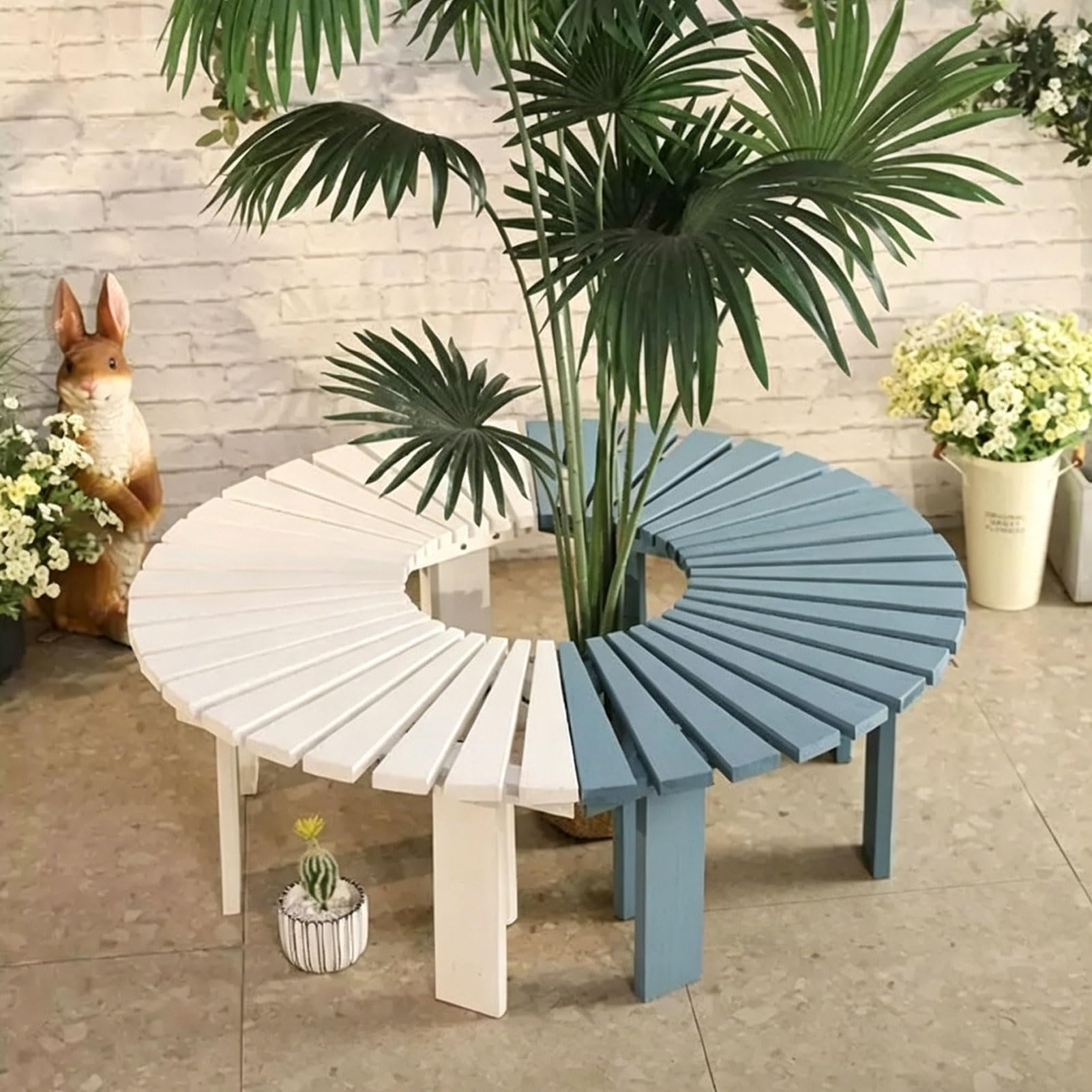 Taburete de jardín para todo tipo de clima que resiste lluvia y sol