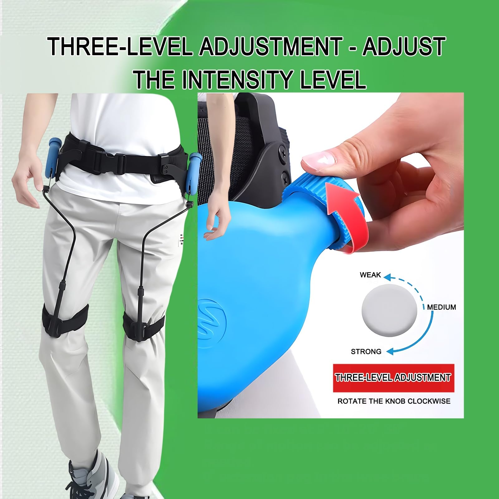 Esoscheletro camminata bionico forza regolabile singolo/doppio | Utilizzare supporto for gambe durante recupero dei pazienti Dispositivo mobilità indossabile leggero(Left,Small)
