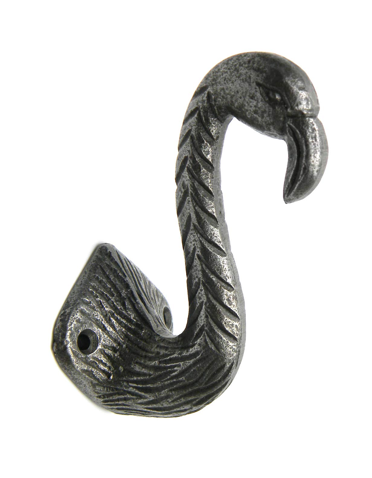 Oakcrafts Cast Iron Flamingo Coat Hook - Pack Of 2 Hooks