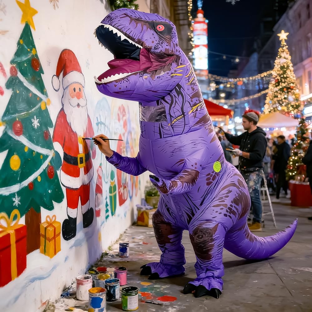Rysotowy Nadmuchiwany kostium dinozaura dla dorosłych, nadmuchiwany kostium T-rex, zabawna impreza, kostium dinozaura, fantazyjny kostium na Halloween