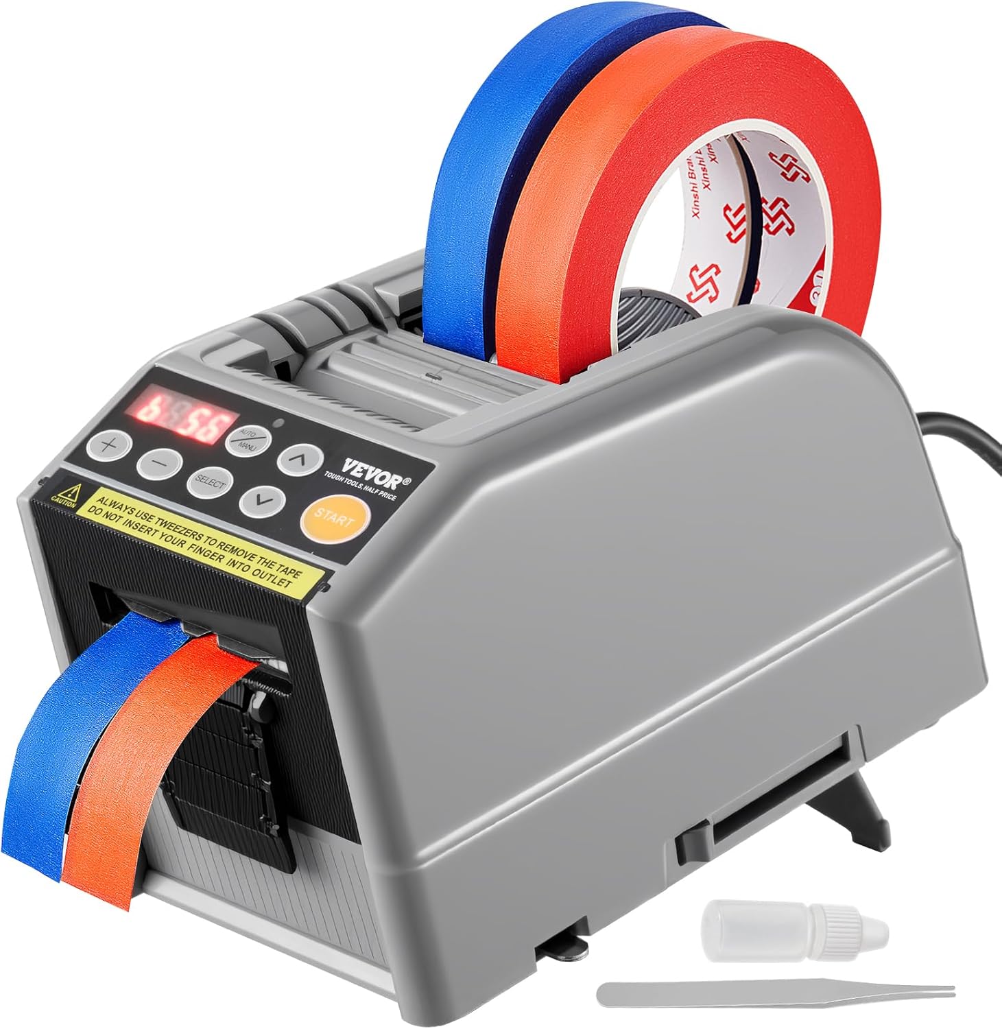 VEVOR Automatic Tape Dispenser Adhesive Electric Cutter Packaging Machine Cutting Machine 6-60mm Tape Width