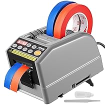 VEVOR Dispenser Automatico di Nastro Taglianastro Elettrico 25W Taglianastro Larghezza Nastro 6-60mm Lunghezza Nastro 5-999mm per Industrie, Uffici, Case, Negozi