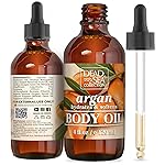 Dead Sea Collection Body Oil with Argan - Dry Skin Moisturizer and Hydrating Massage - Nourishing Bath Oil - Increase Skin Elasticity and Provide Anti-Aging Support for Face and Body (4 fl.oz)