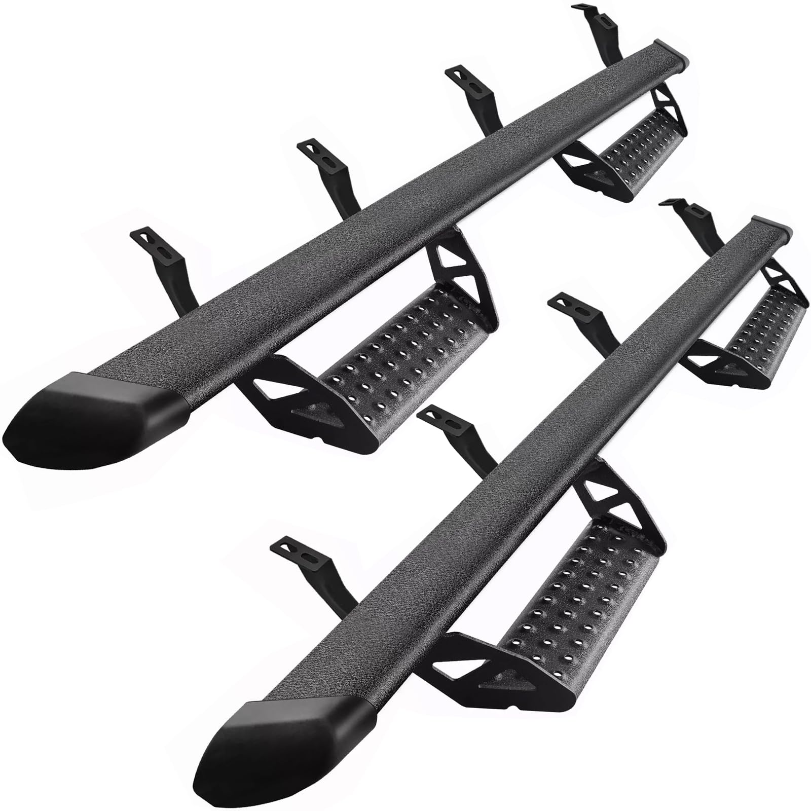 Running Boards Compatible with 2024-2025 Toyota Tacoma Double Cab Crew Cab with 4 Full-Size Door (Driver and Passenger Side), Drop Step Style, 3 Inches.