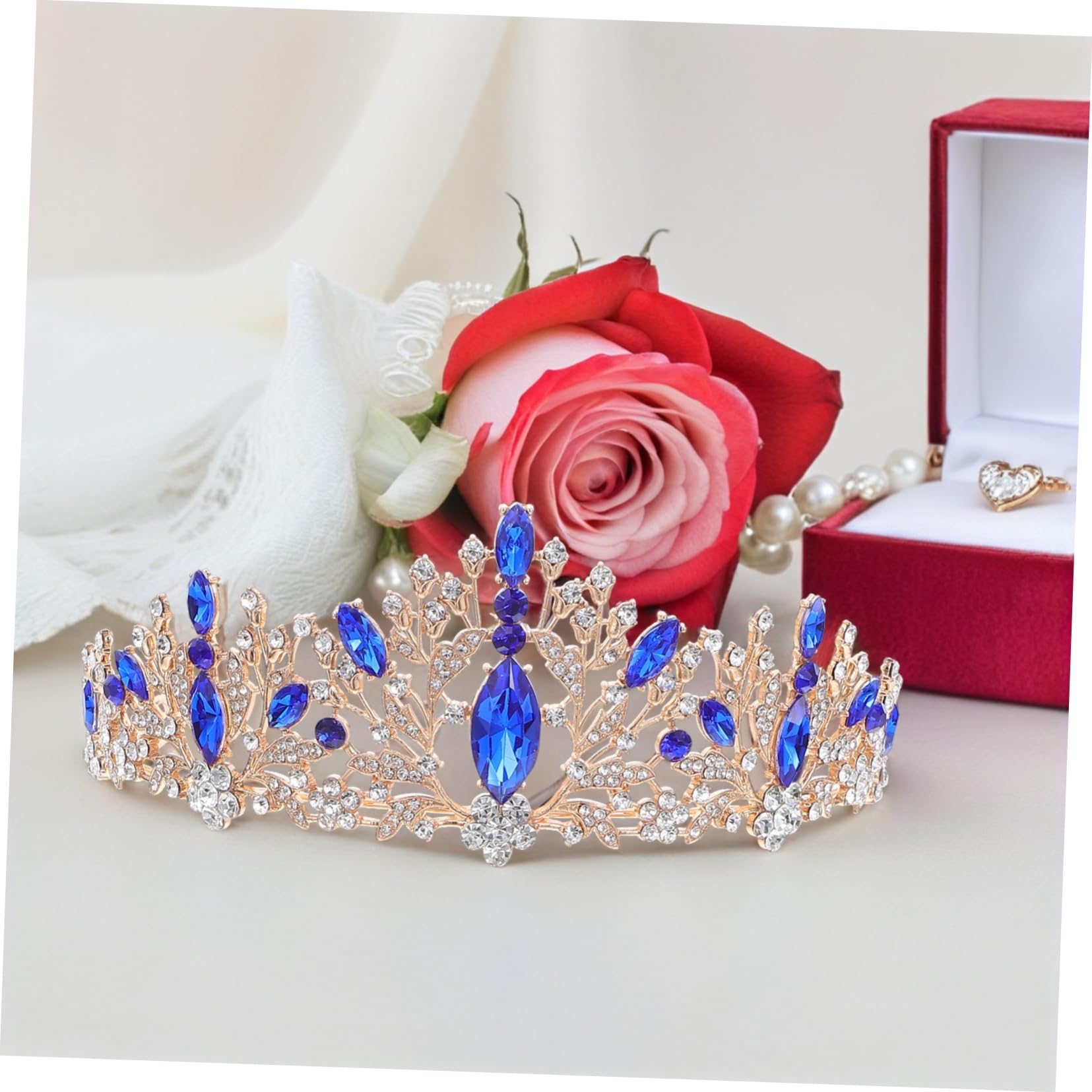 Conjunto de Joyas de Novia 1 Juego Aleación Rhinestone Azul