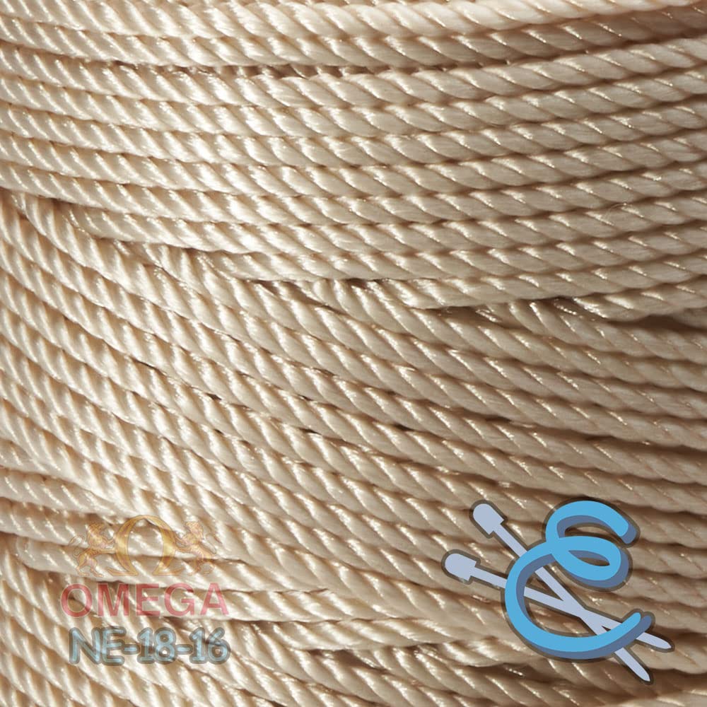 Espiga No.18-100% Nylon Omega - Cuerda para tejer y ganchillo, 16 lino