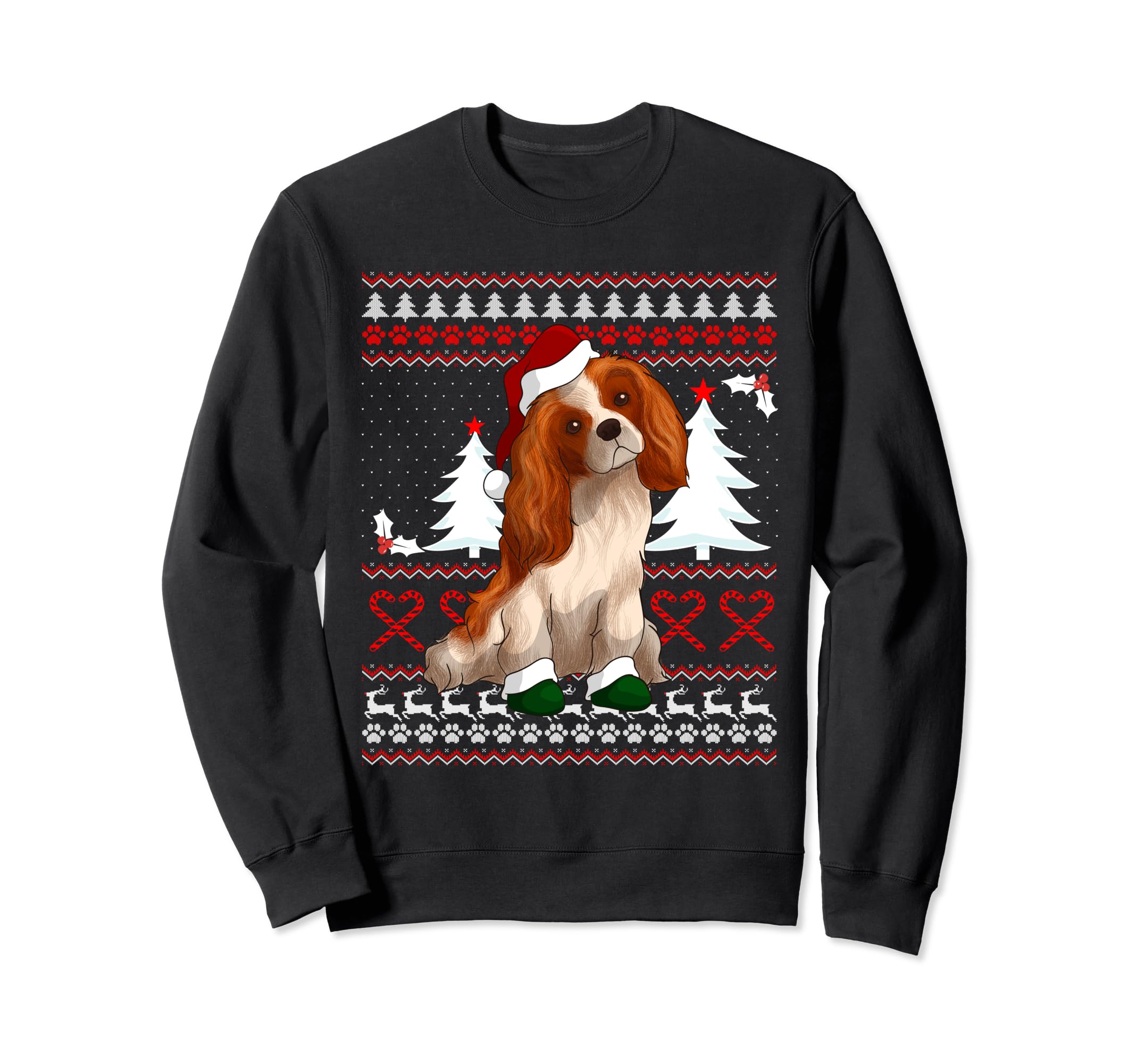 Sweatshirt De Noël Humoristique Avec Cavalier King Charles Spaniel - Cadeau Amusant Pour Les Amoureux Des Chiens