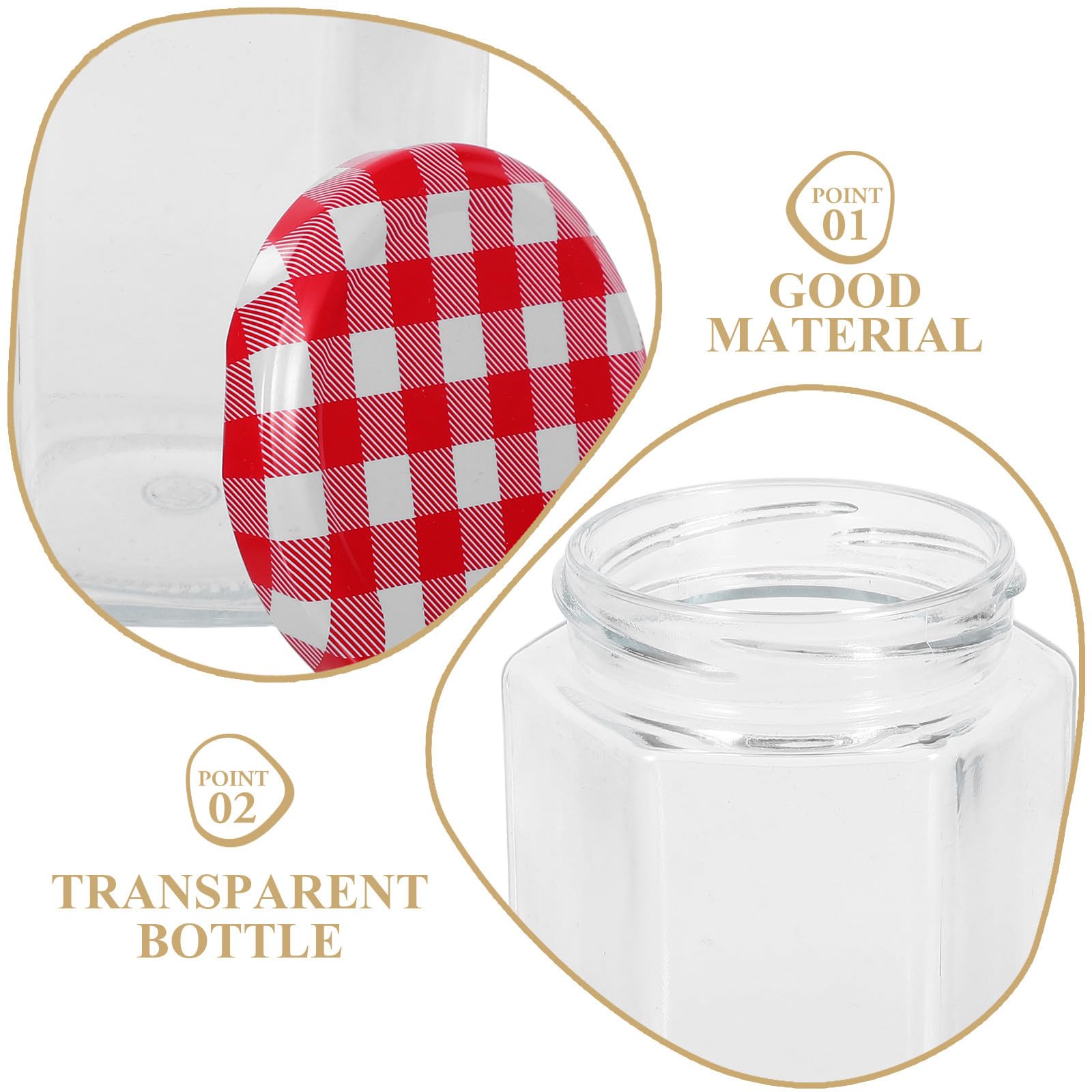 6 Stück Teiliges Kleine Glasgläser mit Luftdichtem Deckel Einmachgläser aus Klarem für Marmelade Einlegen Honig Gewürze und Lebensmittelaufbewahrung