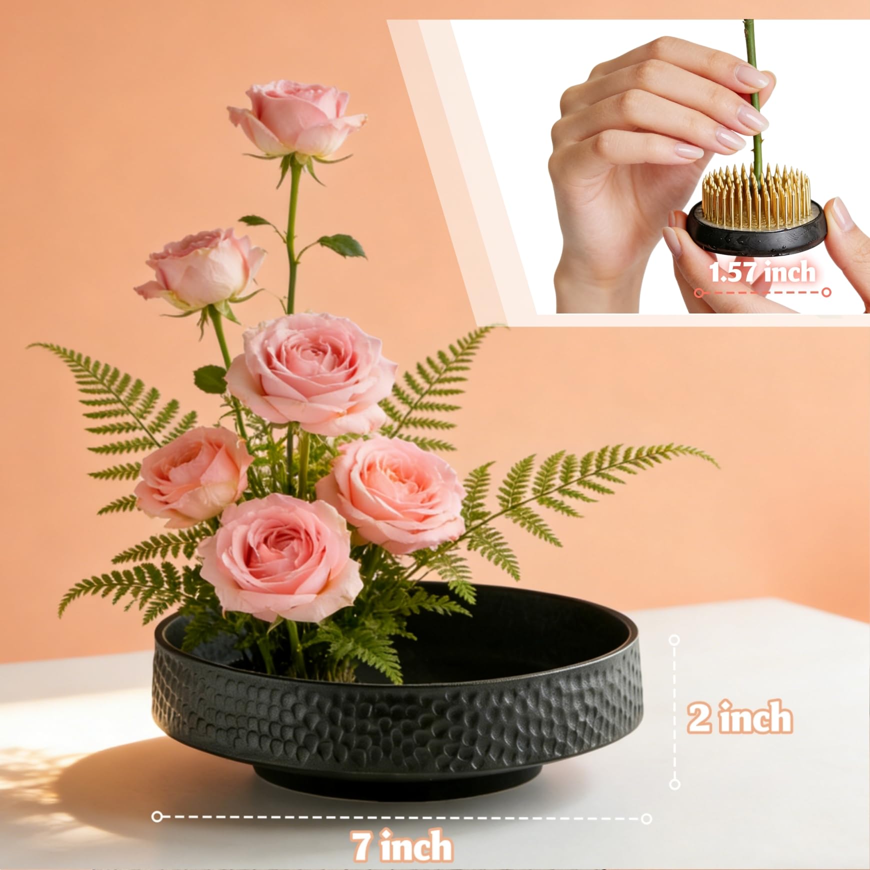 Amazon.com: Japanese Ikebana Vase Kit, Flower Shallow Container