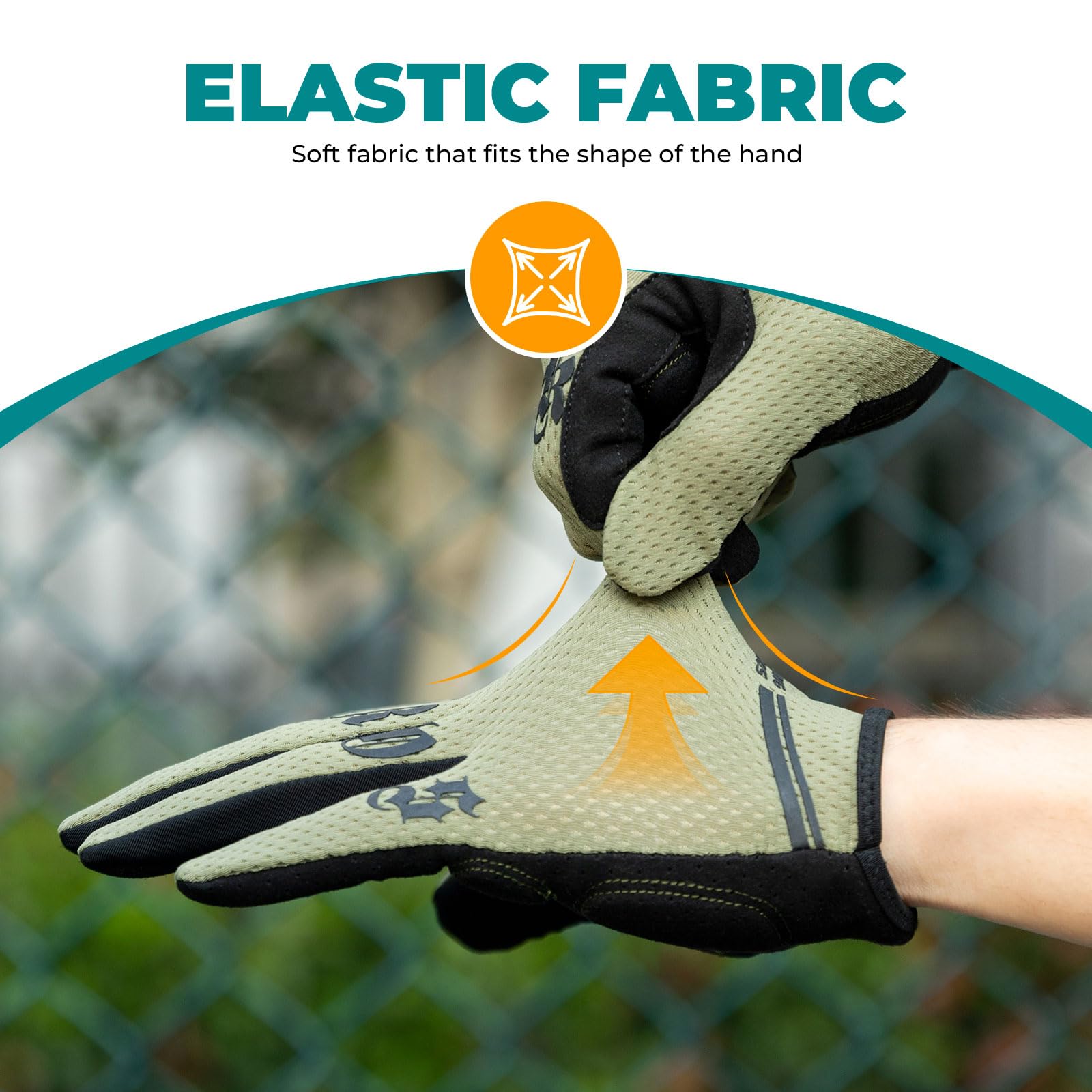 ROCKBROS Gants de Vélo Printemps Été Cyclisme Doigts Complets Écran Tactile Élastiques Hommes Femmes S-XXL