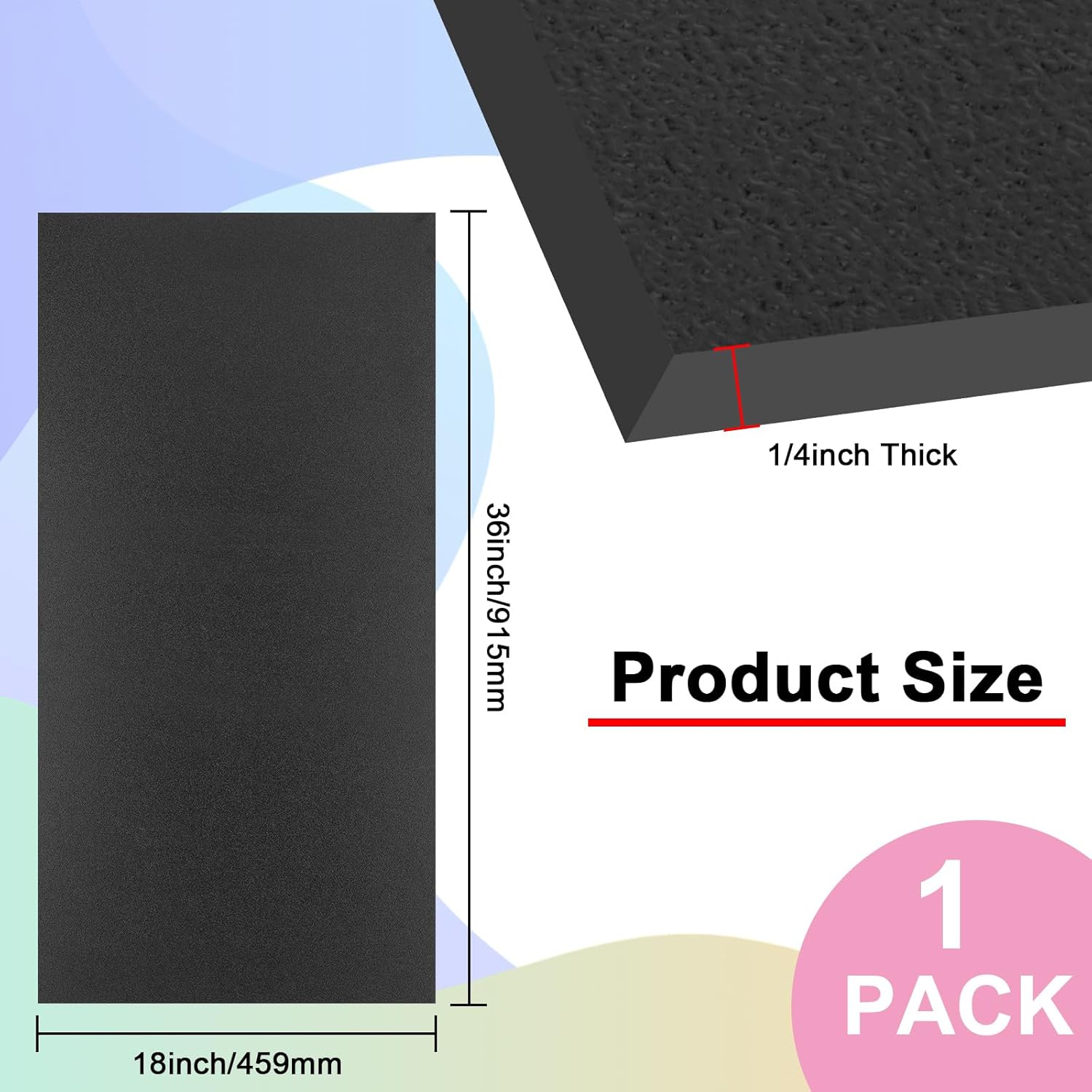 black abs plastic sheet 18" x 36" x 1/4" thick black rigid thermoplastic sheet (upgrade surface) 6mm flexible high tensile abs moldable plastic panel for crafts, diy, signs 18" x 36" x 1/4" black 1