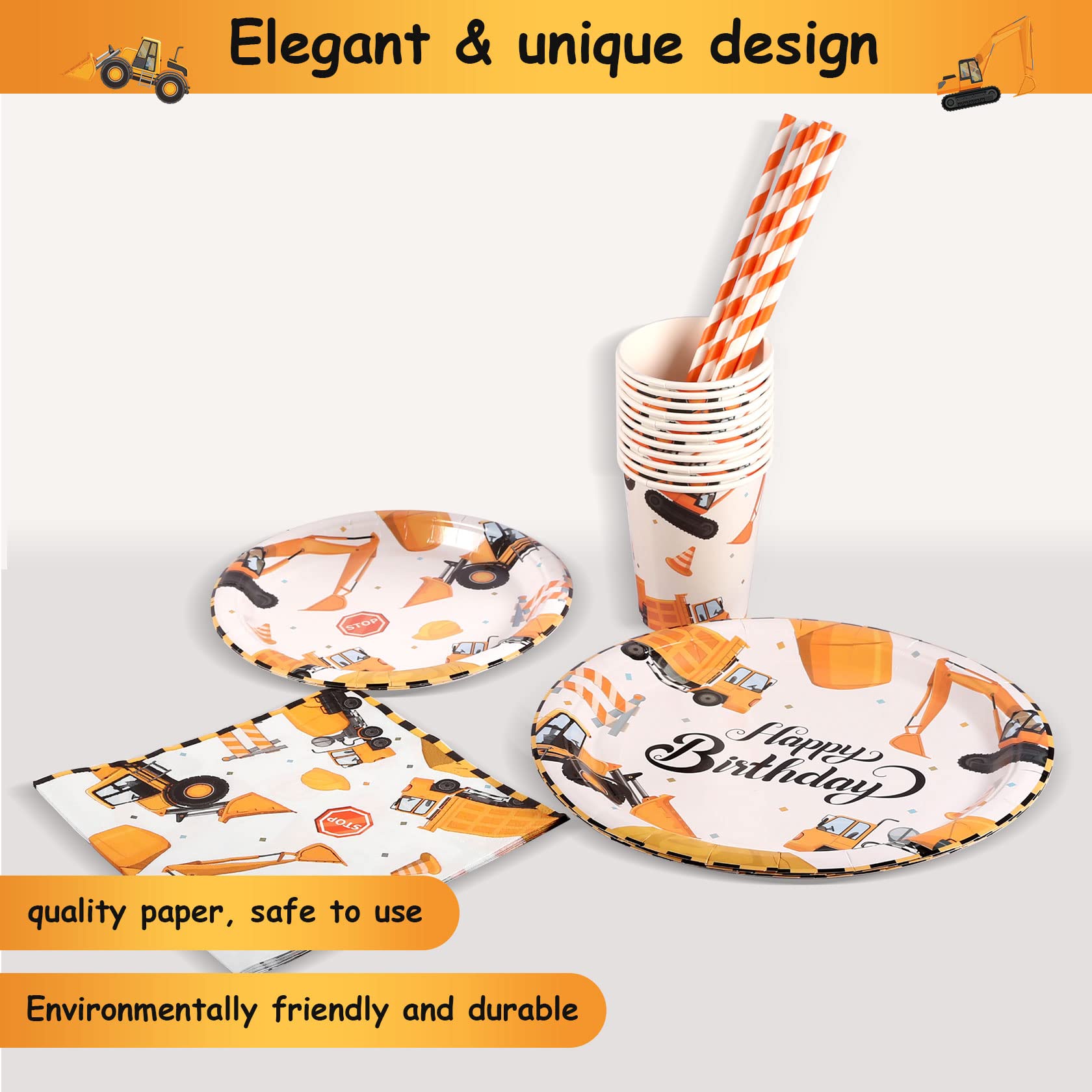 Kit Vaisselle Jetable Jungle 127 Pièces - Pour 25 Personnes, Anniversaire, Fête