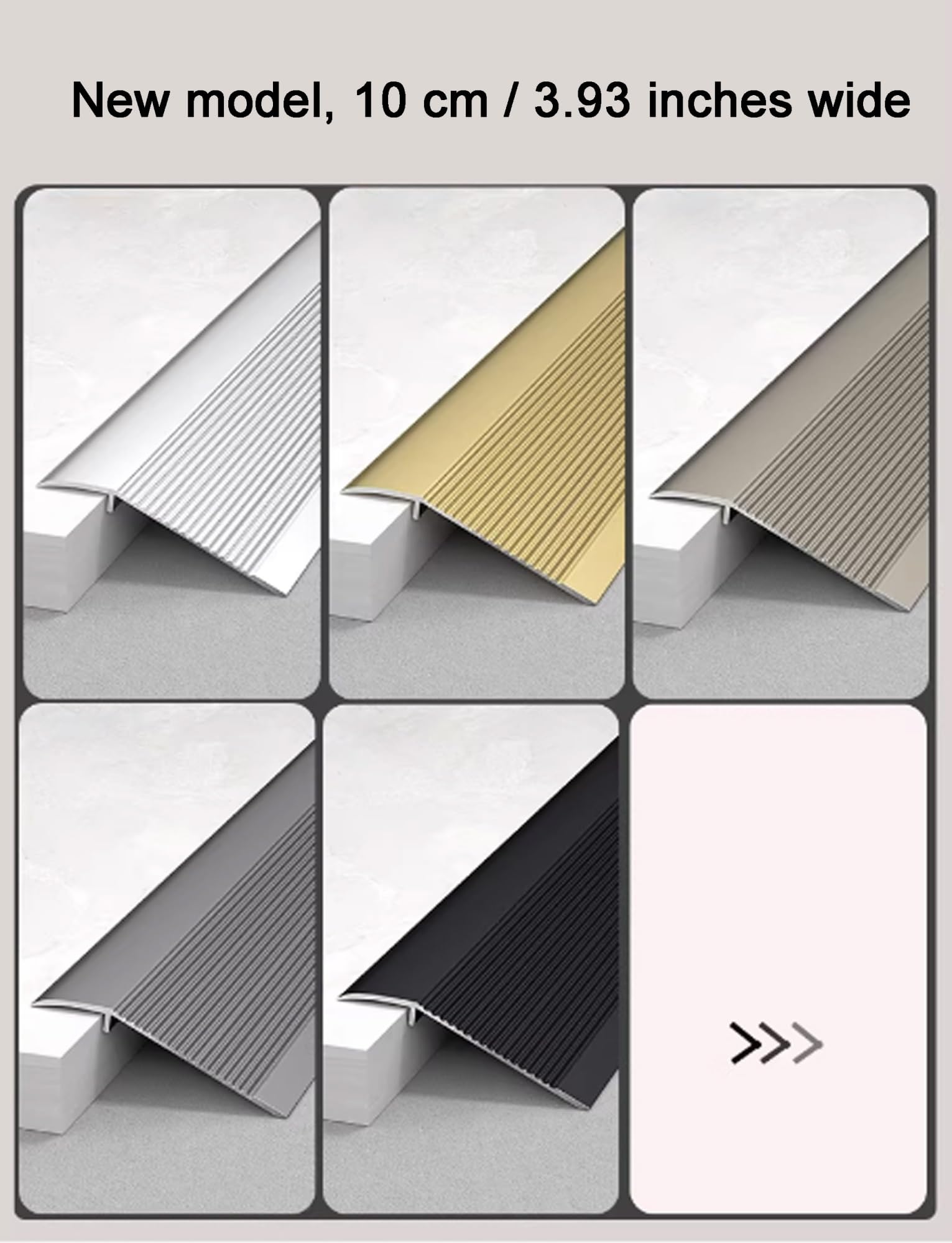 Aluminiowa listwa przejściowa - rampy progowe do drzwi, odpowiednie wykończenie krawędzi drzwi