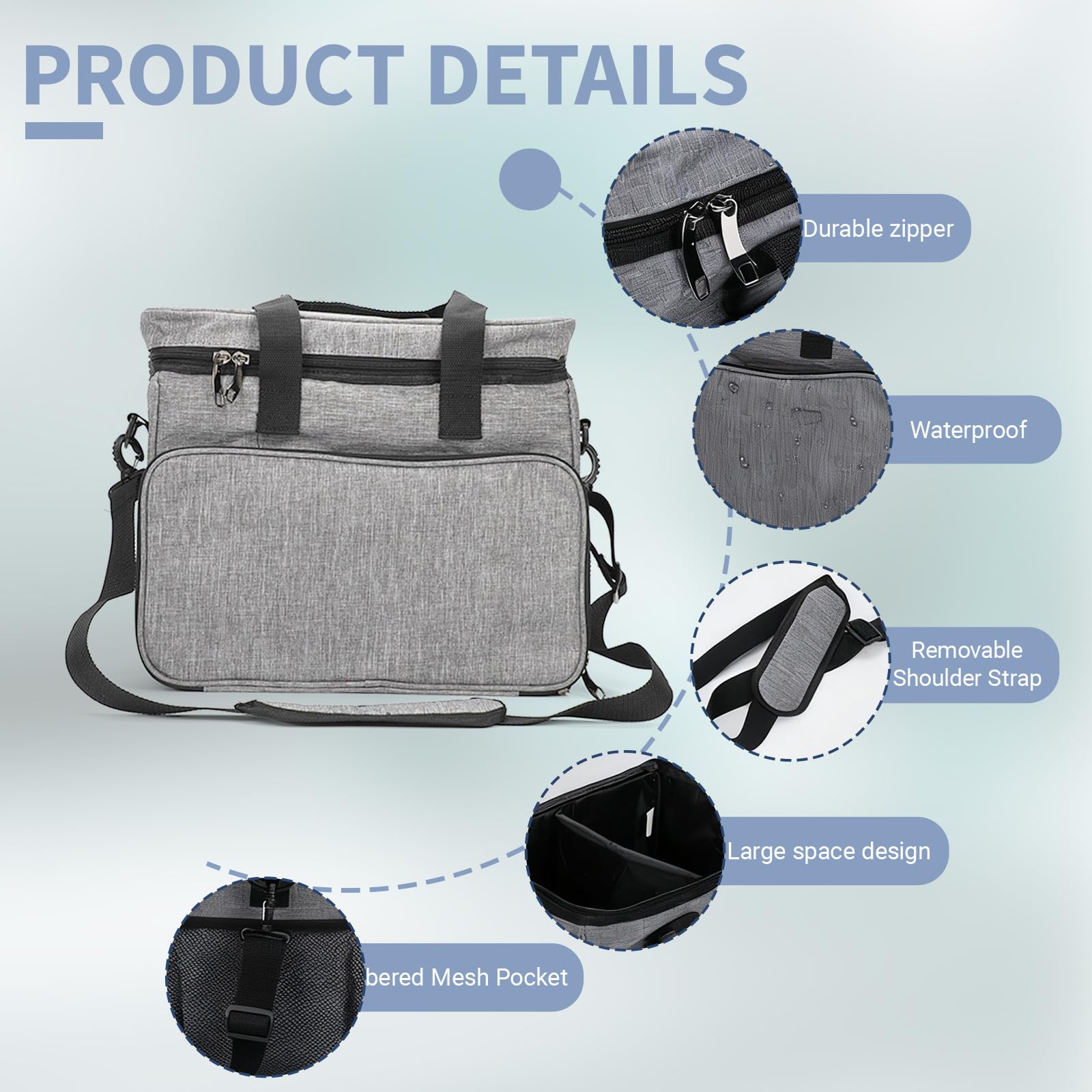 Bolsa de Viaje para Perro, Portátil con 2 Recipientes de Comida y 2 Cuencos Plegables, Ideal para Camping y Viajes