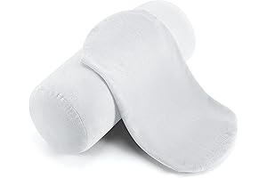 White Neck Roll Pillow Covers