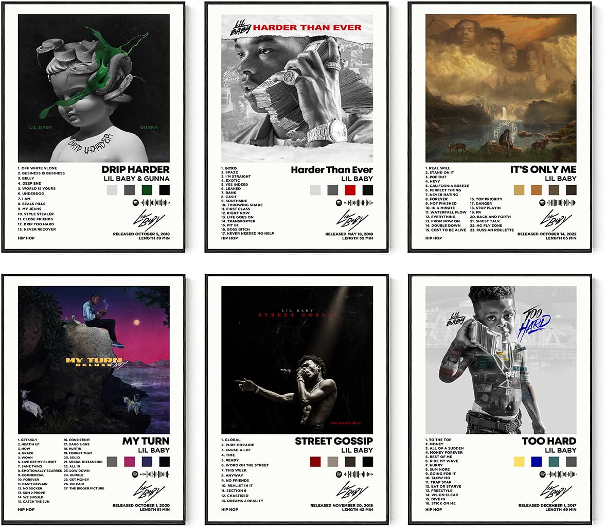 Amazon.com: PEIXEN Lil baby Album Cover Signed Limited Posters Print ...