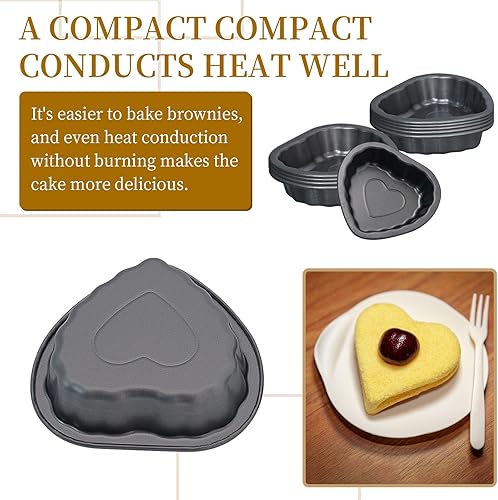 Miniatura 5 de 10 piezas de mini molde de tubo estriado, molde de acero al carbono de 4 pulgadas con forma de flor, molde antiadherente para tartas, mini molde de