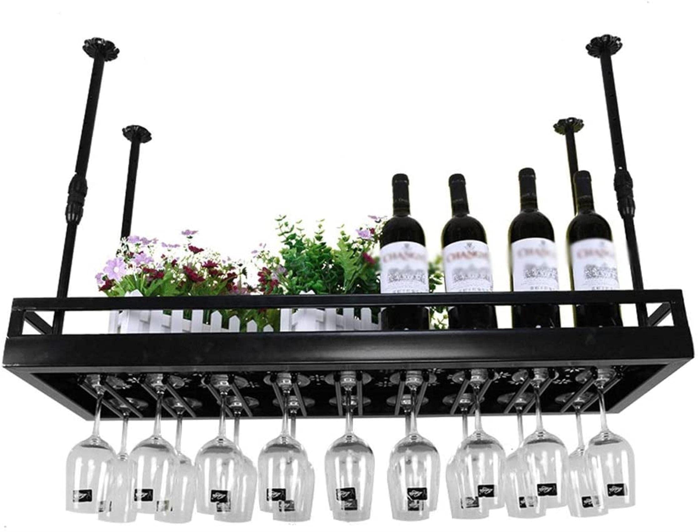 RackWALL support verres suspendu inversé pour étagère à vin murale