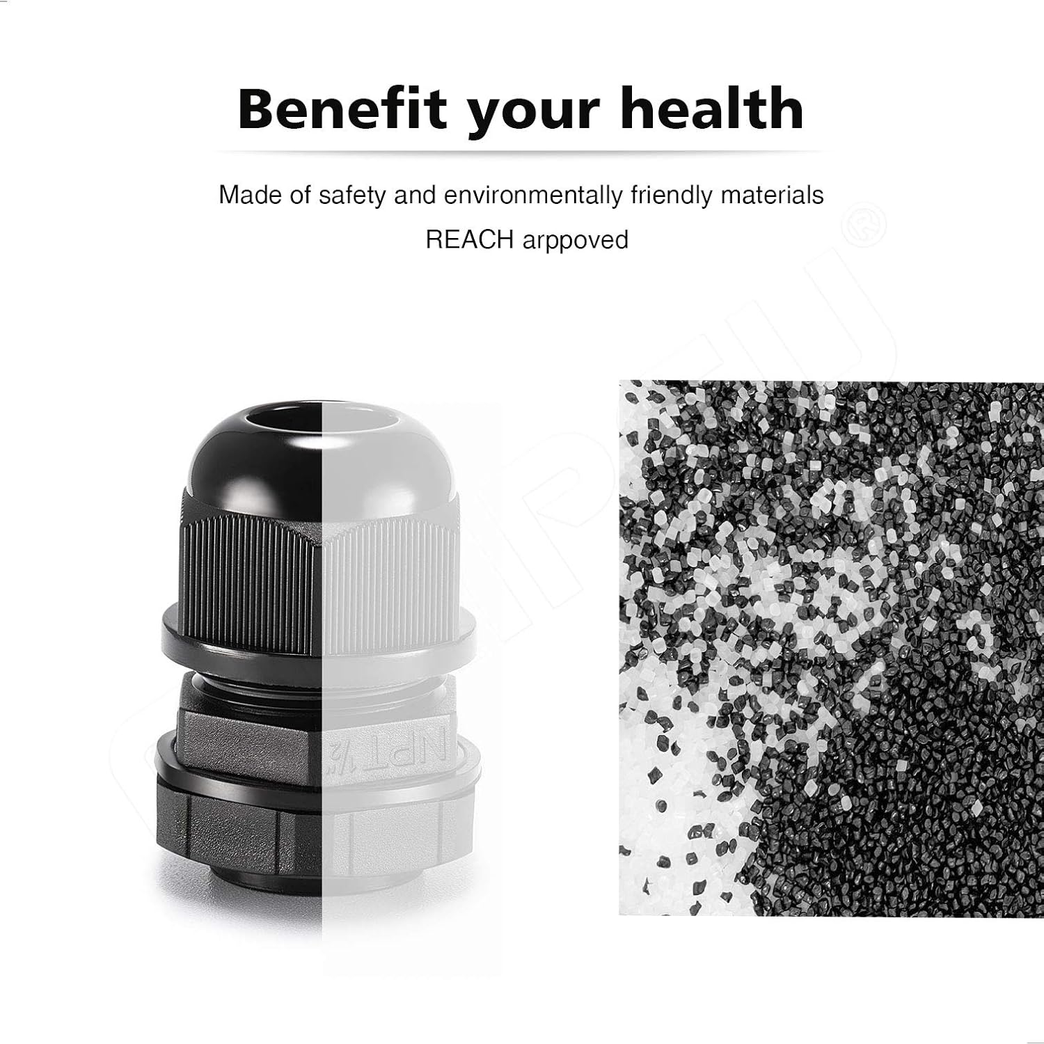 Rеvіеw Prоduсt QILIPSU 3/8 NPT Nylon Cable Gland, Waterproof IP68 Adjustable Locknut for 5-10mm Cable Diameter (3/8 NPT, 12pcs)