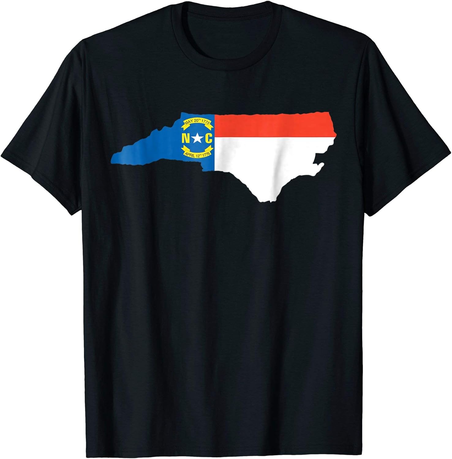 North Carolina Map State Flag Day TShirt Clothing